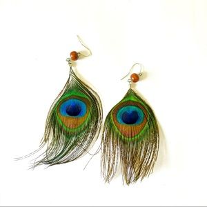 Peacock earrings